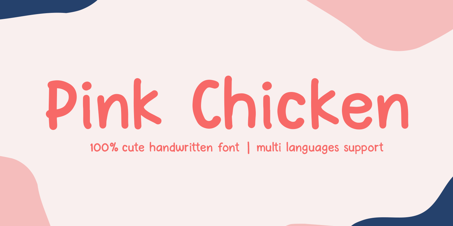 Beispiel einer Pink Chicken-Schriftart
